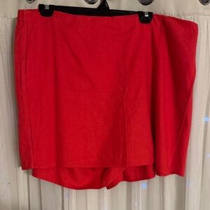 Comfortable stretching waistband Red Women's Skort XL Tall